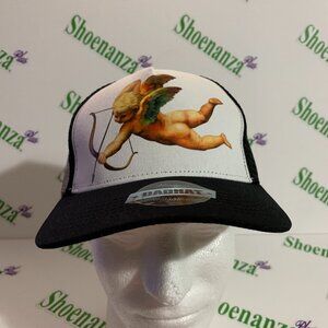 Headgear Classics Hat Cupid Cherub Angel Trucker Snapback Black White Cap OSFM